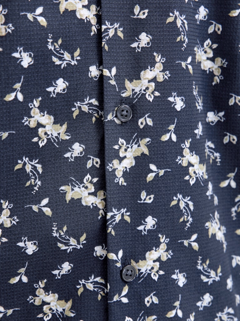 Jprblayork Print Dobby L/s Shirt - Blauw Dessin