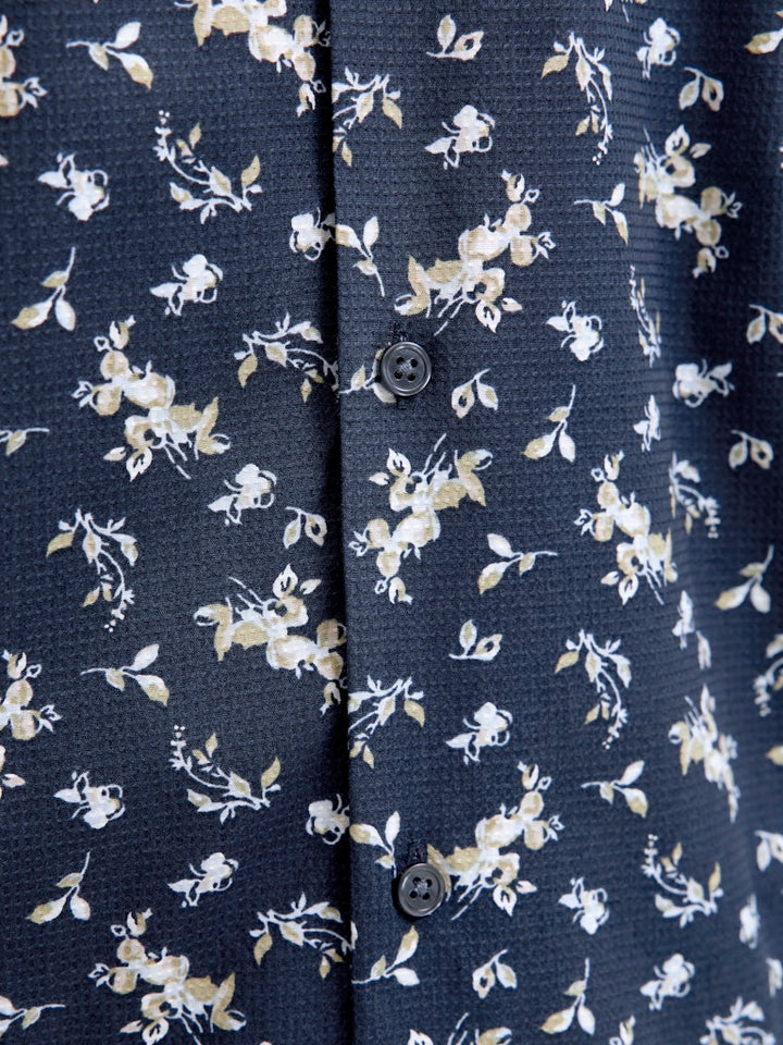 Jprblayork Print Dobby L/s Shirt - Blauw Dessin