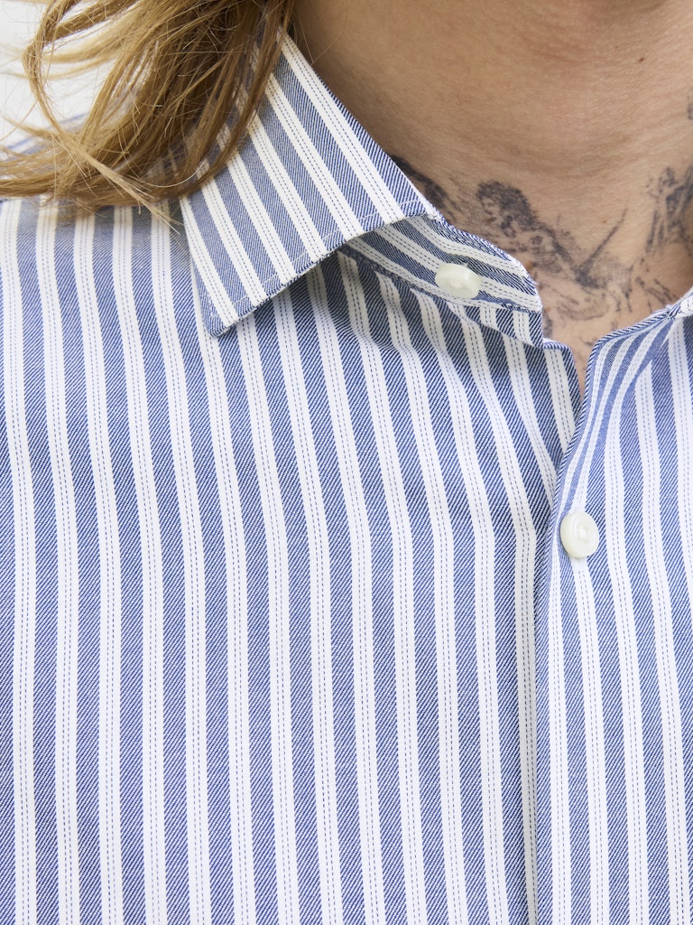 Jprblaparker Shirt L/s Noos - Blauw Dessin