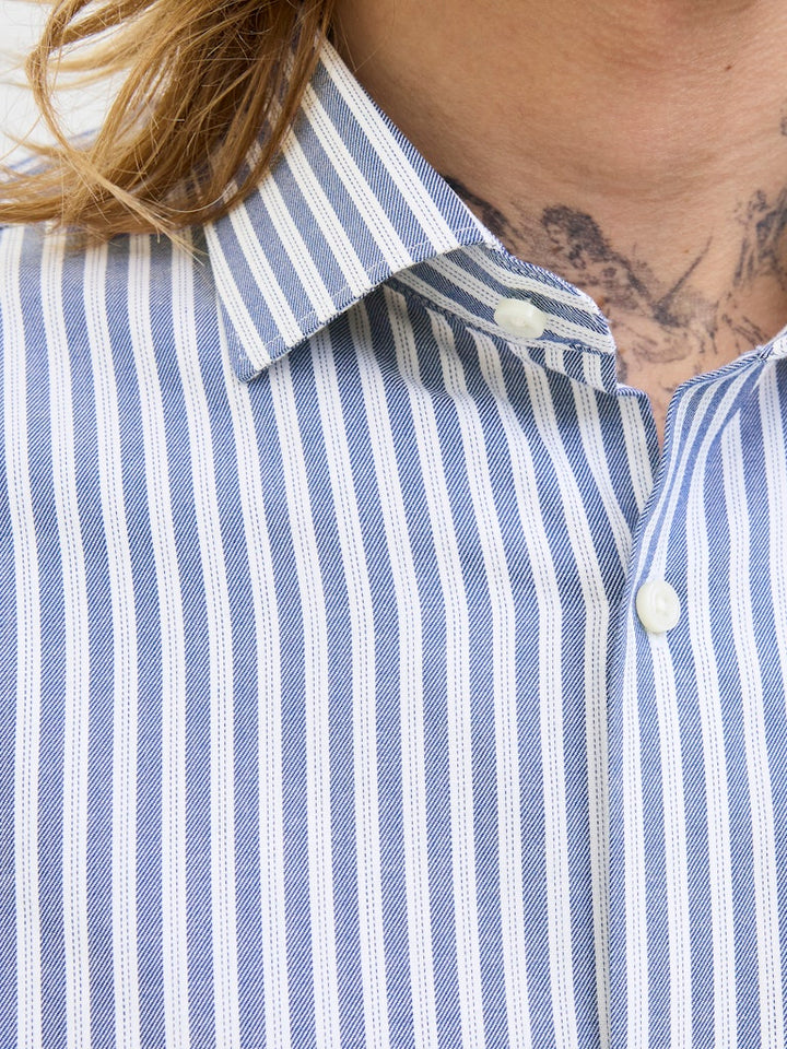 Jprblaparker Shirt L/s Noos - Blauw Dessin