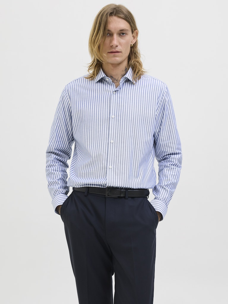 Jprblaparker Shirt L/s Noos - Blauw Dessin