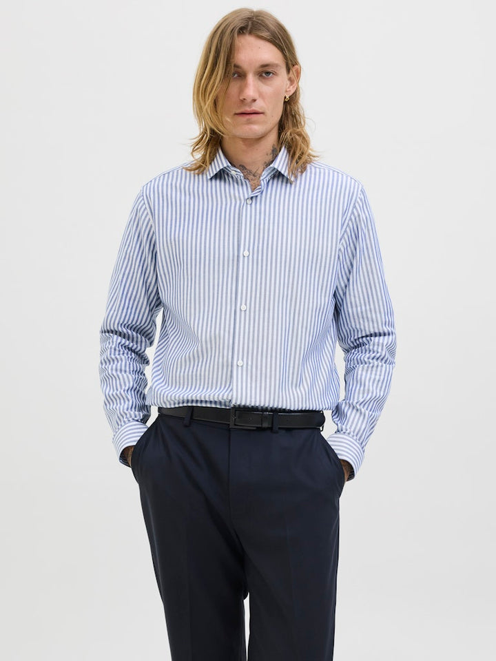 Jprblaparker Shirt L/s Noos - Blauw Dessin