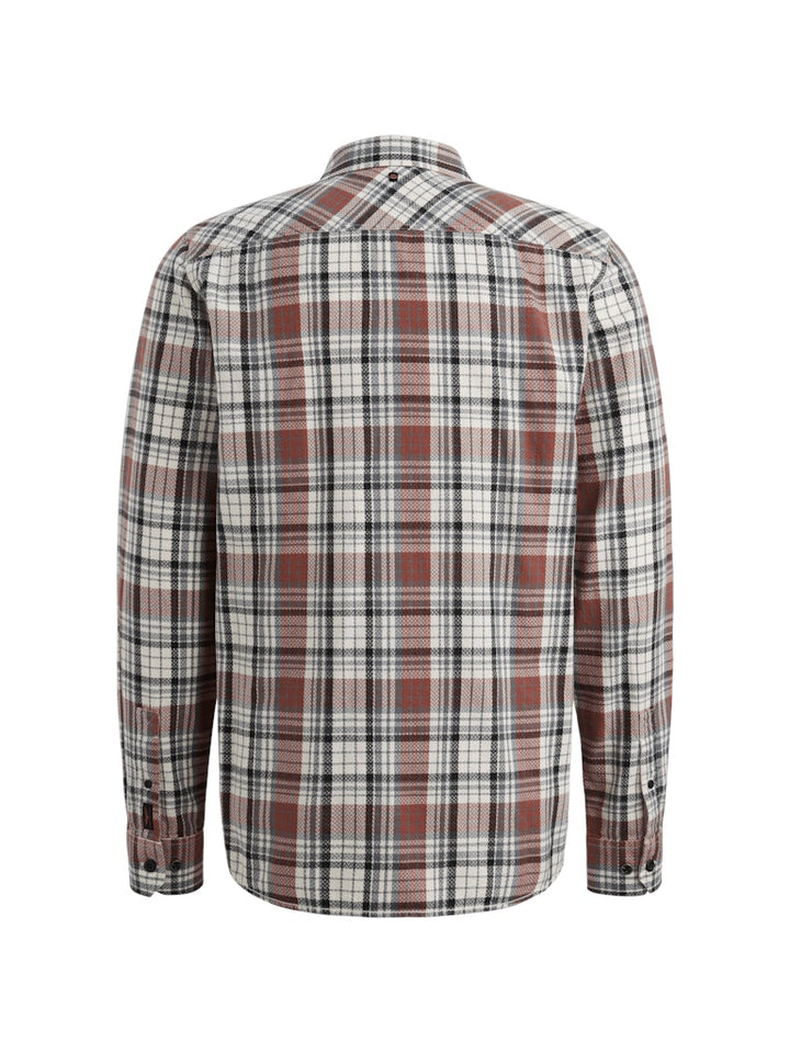 Long Sleeve Shirt Herringbone Chec - Blauw Dessin