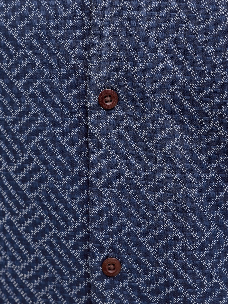Jprbluwinson Print Dobby S/s Shirt Ln - Blauw Dessin