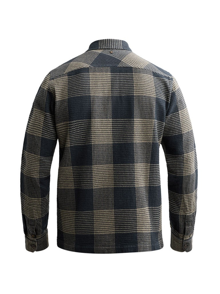 Long Sleeve Shirt Structure Yarn D - Blauw Dessin