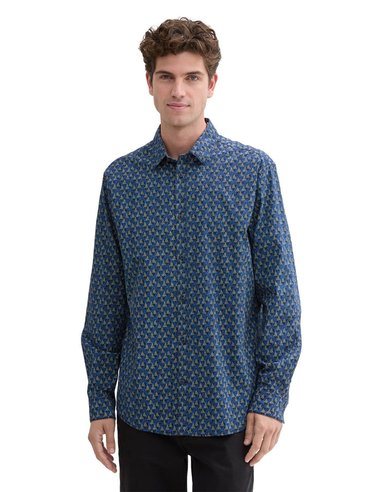 Printed Shirt3 - Blauw Dessin