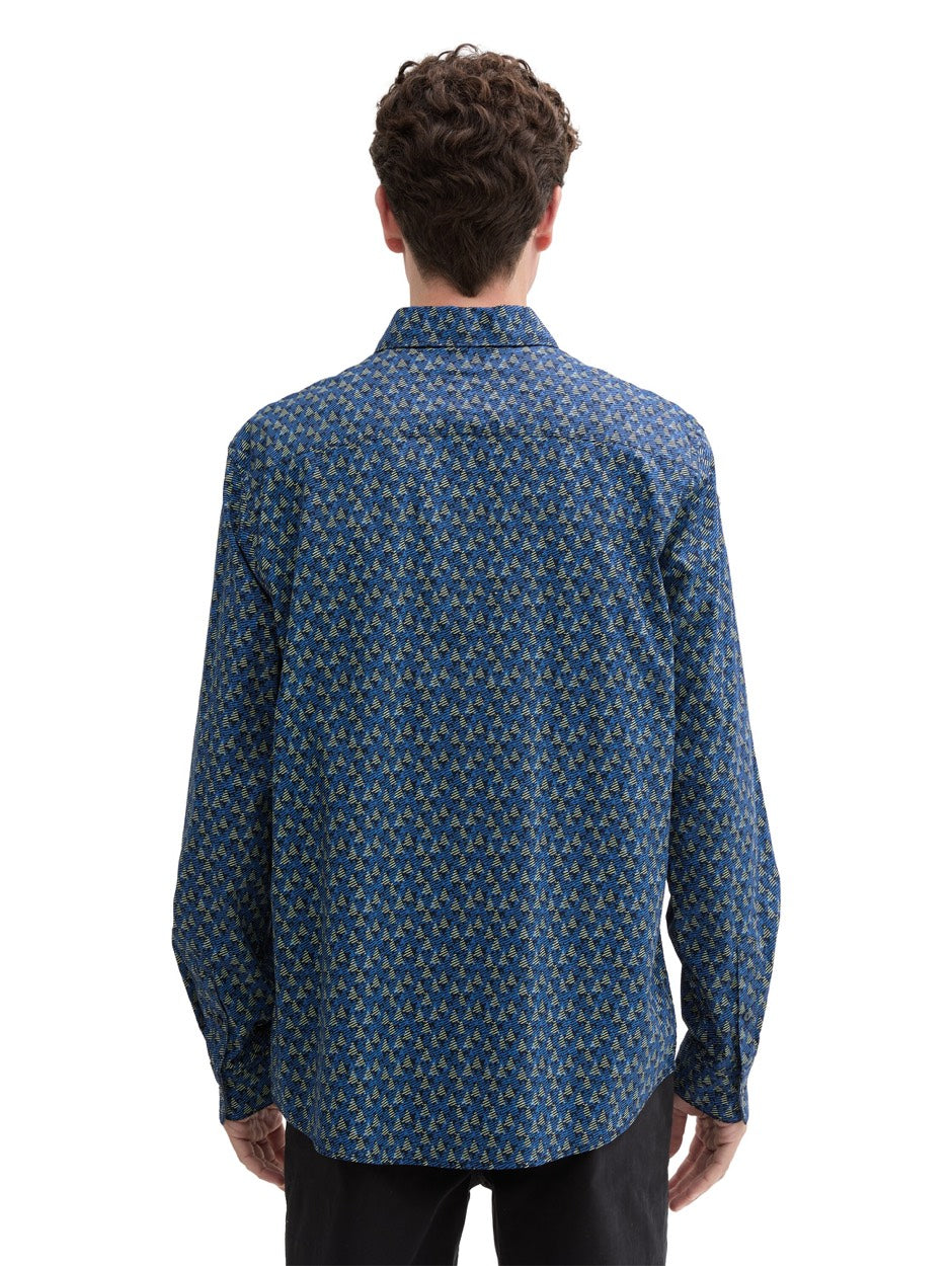 Printed Shirt3 - Blauw Dessin