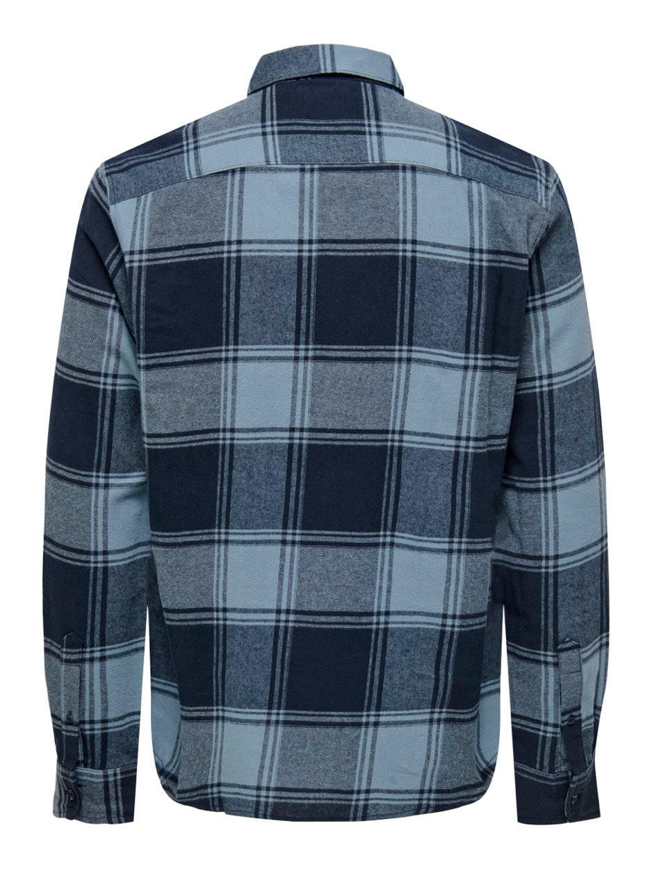 Onsgudmund Ls Checked Shirt Noos - Blauw Dessin