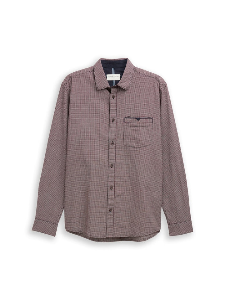 Structure Shirt L/s - Rood Dessin