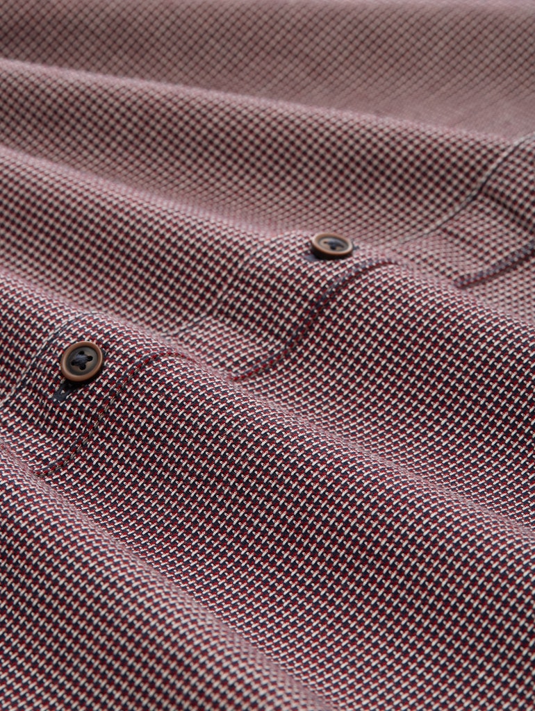 Structure Shirt L/s - Rood Dessin