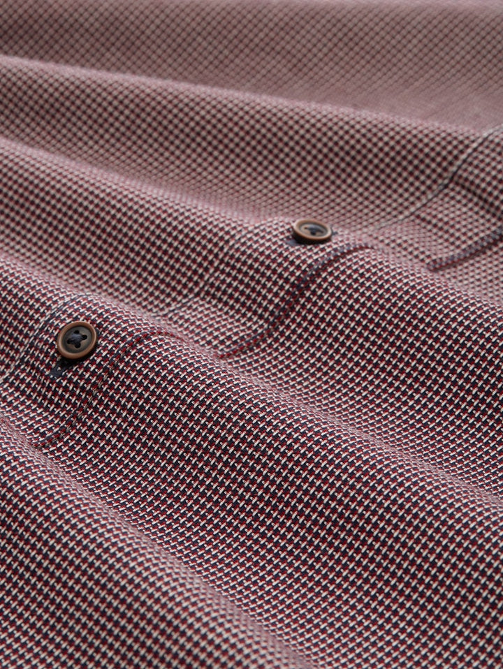 Structure Shirt L/s - Rood Dessin