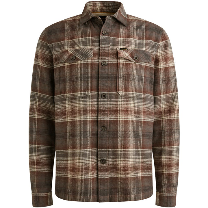 Long Sleeve Shirt Brushed Grindle - Rood Dessin