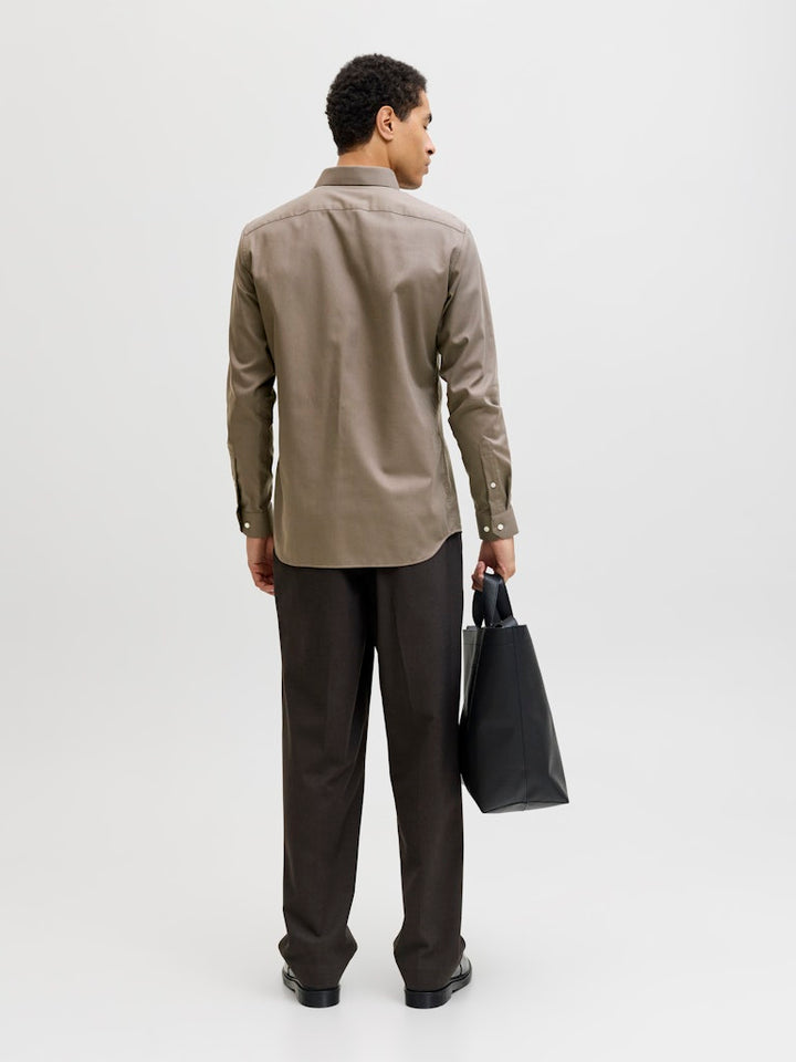 Jprblaparker Shirt L/s Noos - Bruin