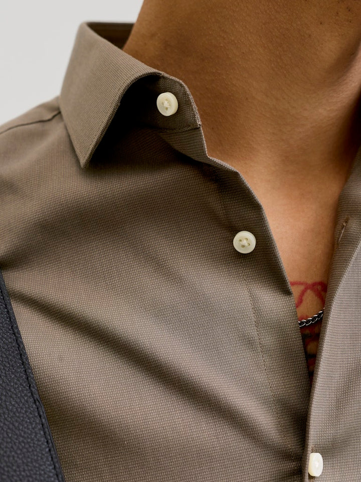 Jprblaparker Shirt L/s Noos - Bruin