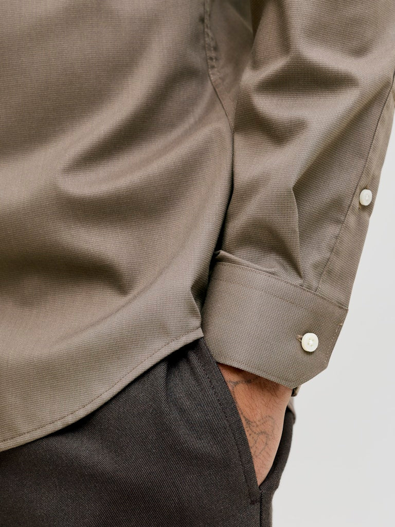 Jprblaparker Shirt L/s Noos - Bruin