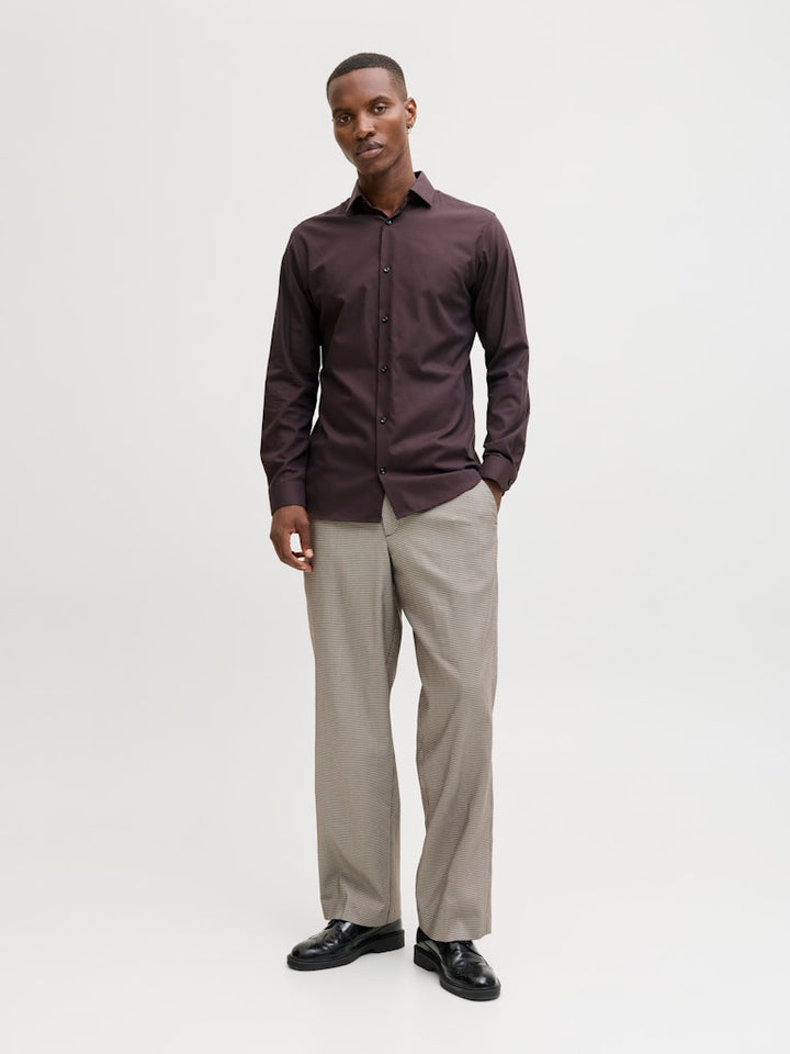 Jprblaparker Shirt L/s Noos - Bruin