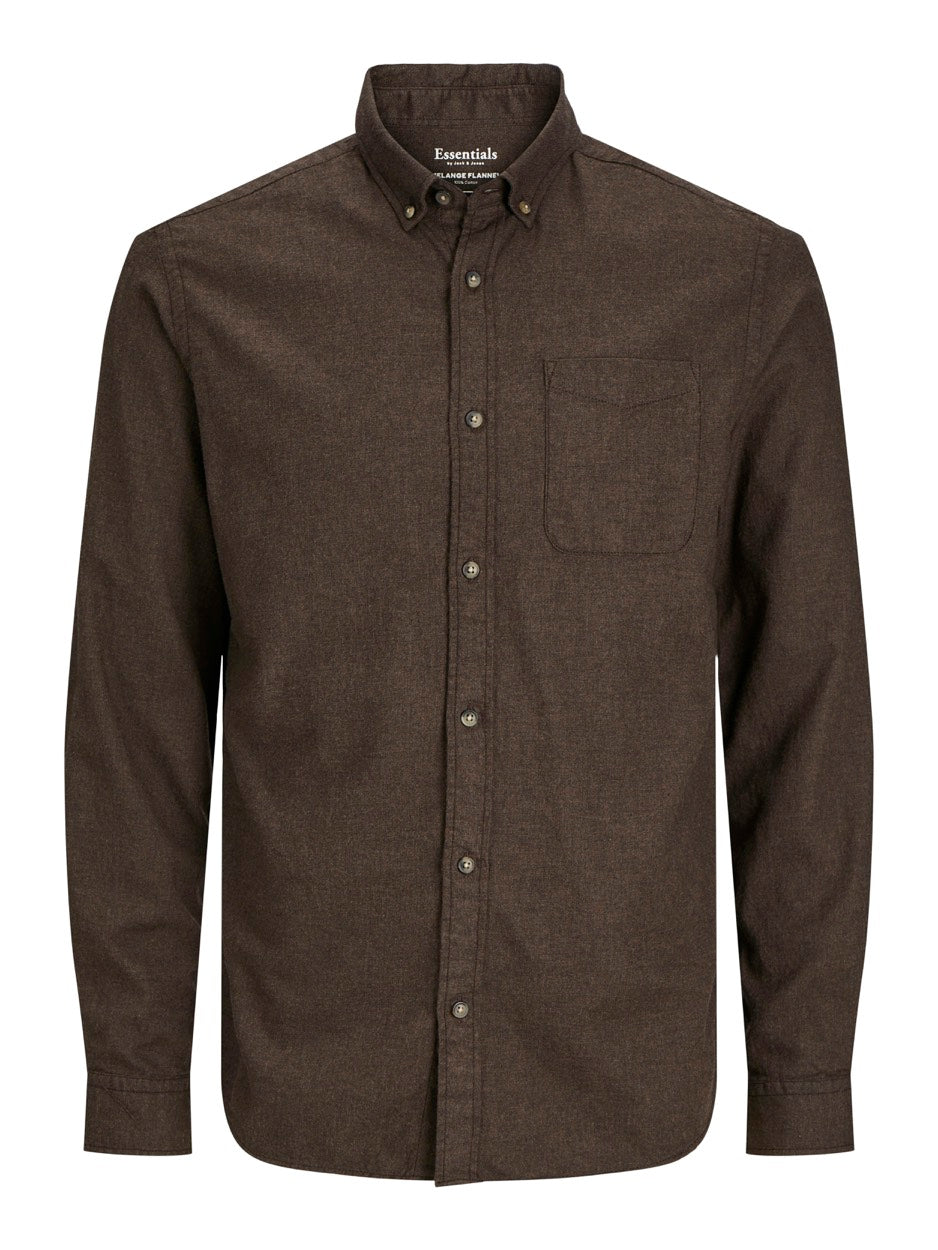 Jjeclassic Melange Shirt Ls Noos - Bruin