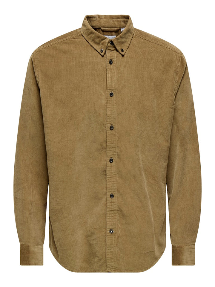 Onsmichael 18w Reg Cord Stretch Ls - Camel