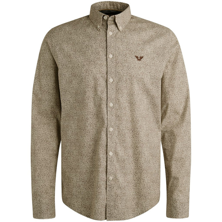 Long Sleeve Shirt Print On Ctn Str - Bruin Dessin