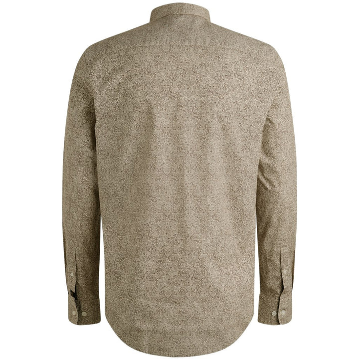 Long Sleeve Shirt Print On Ctn Str - Bruin Dessin