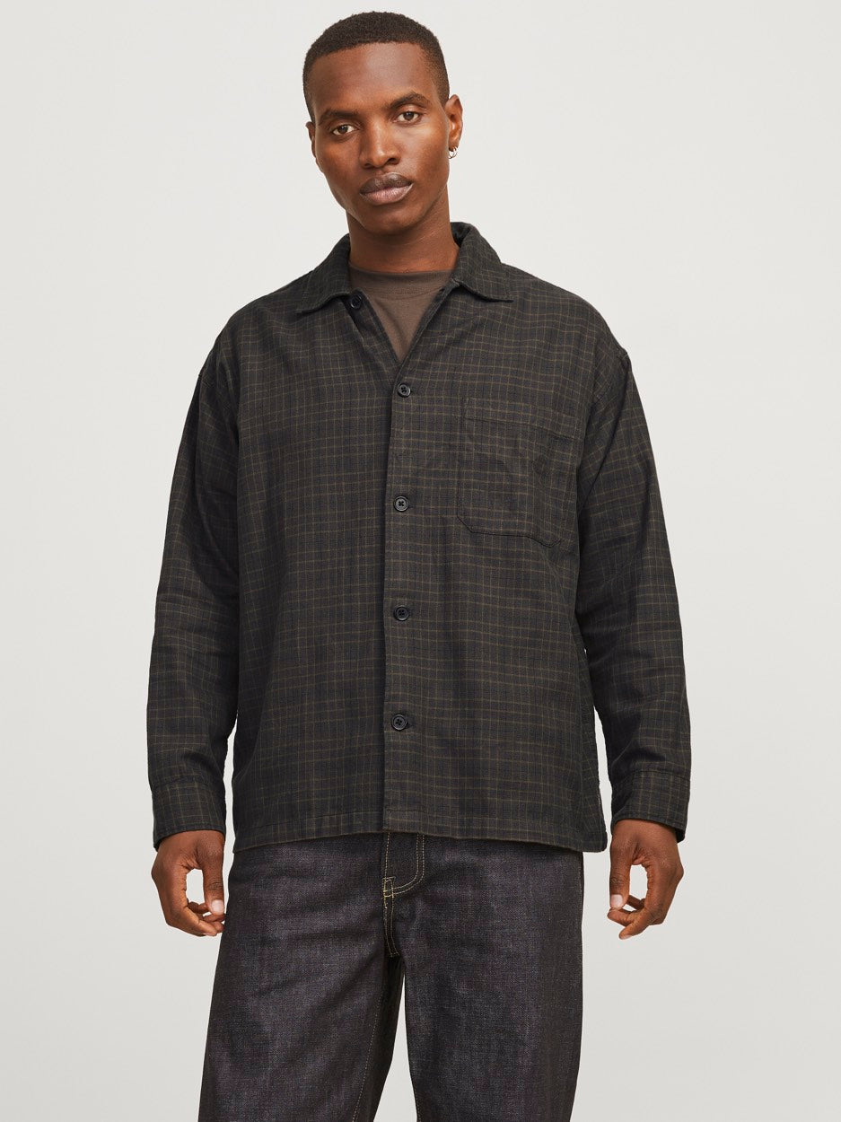 Jprblamadison L/s Overshirt Bf - Bruin Dessin