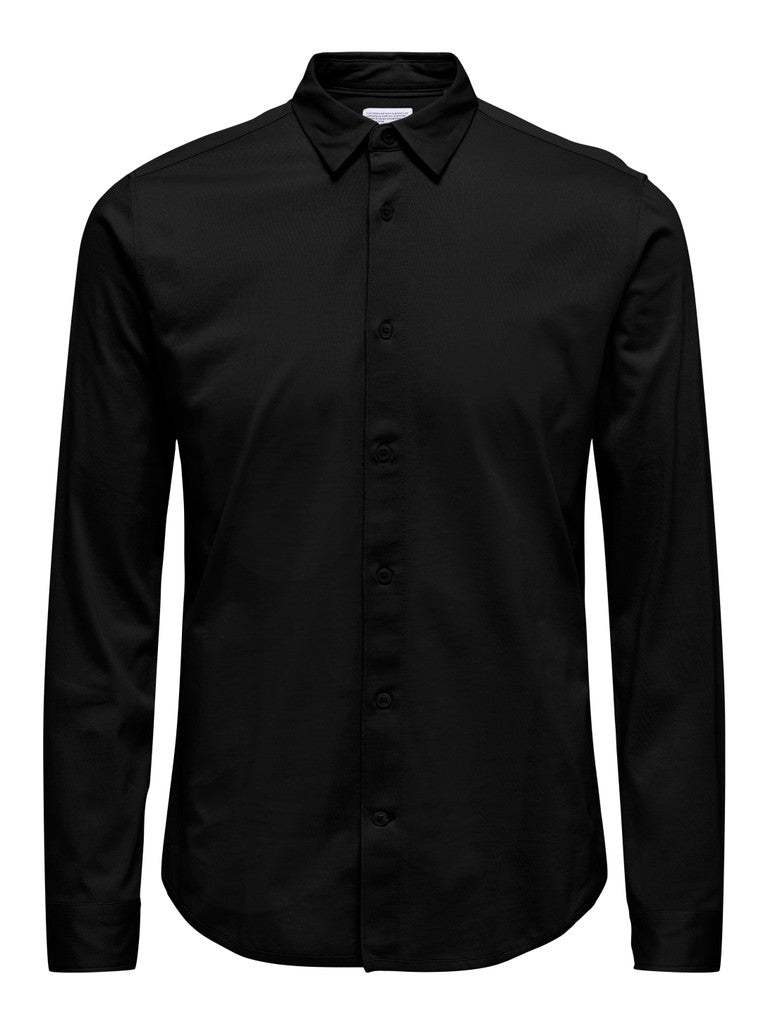 Onsrobin B/u Ls Stretch Shirt Noos Frml - Zwart