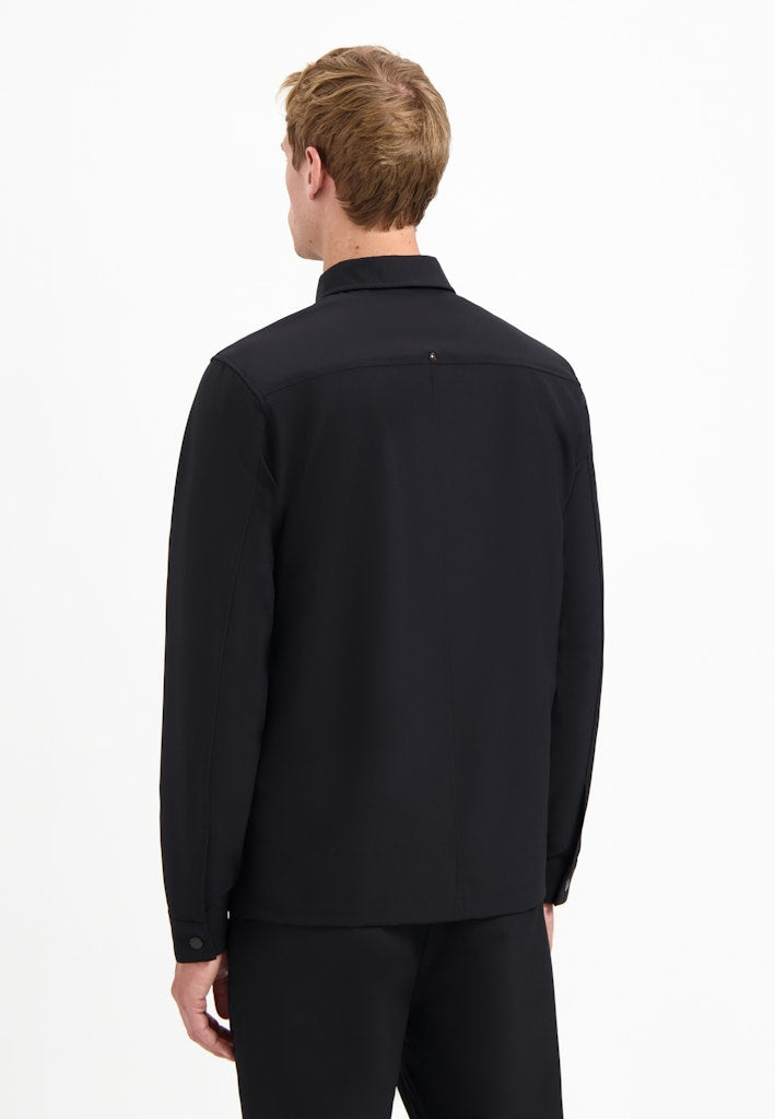 Overshirt Full Zipper Stretch Sedoc - Zwart