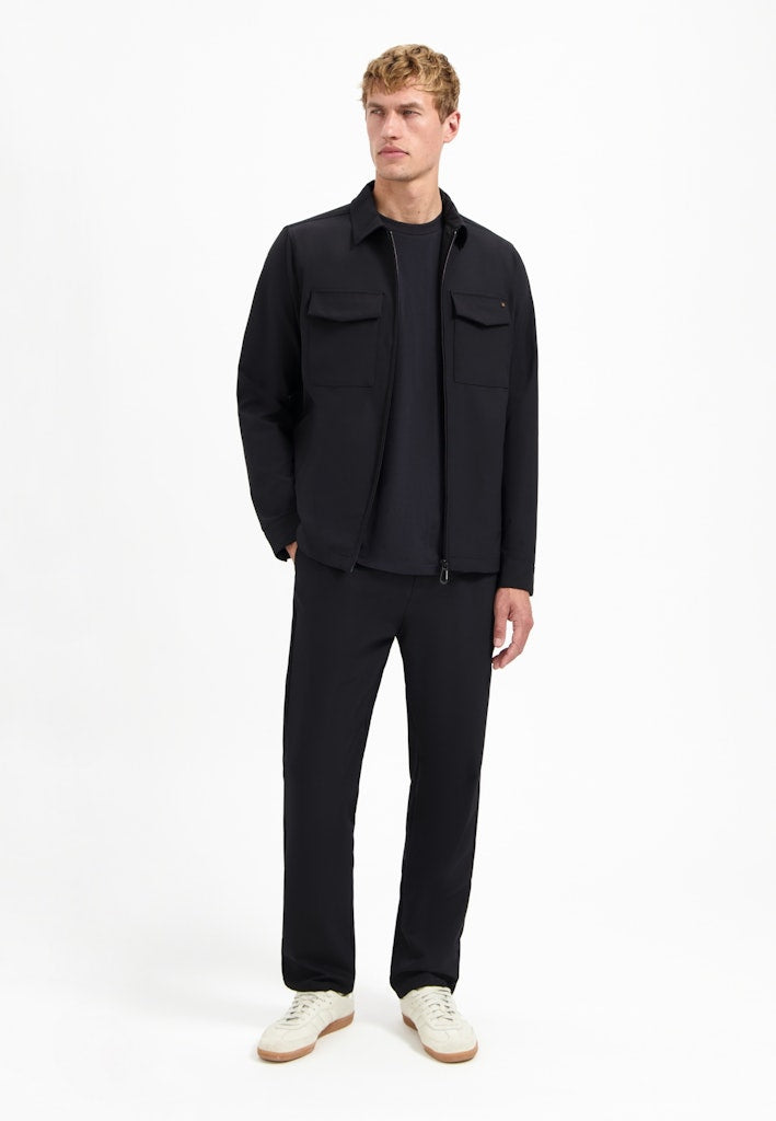 Overshirt Full Zipper Stretch Sedoc - Zwart