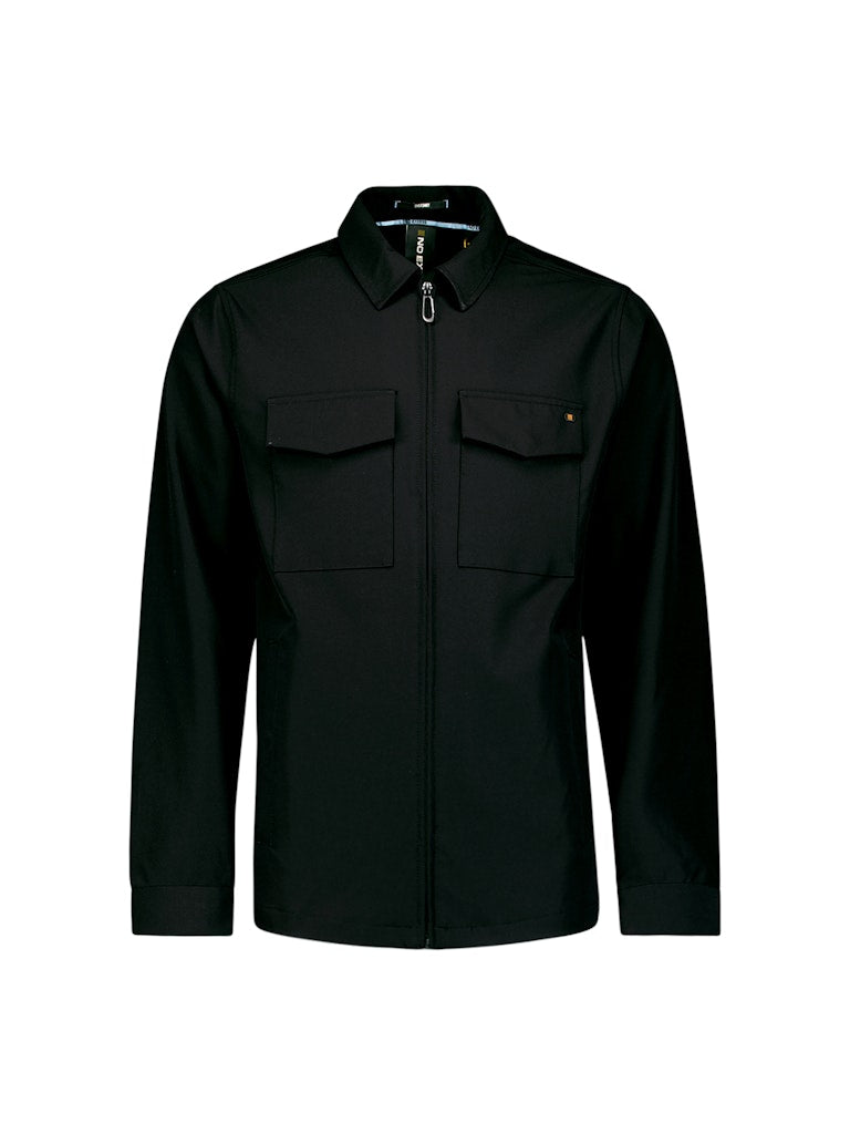 Overshirt Full Zipper Stretch Sedoc - Zwart