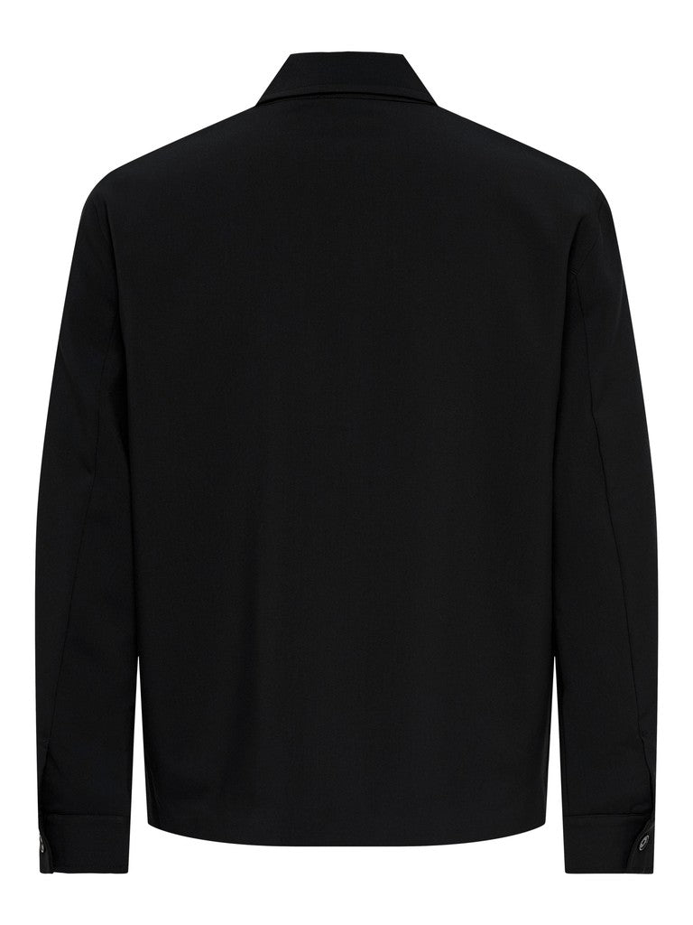 Onswill Reg 0292 Zip Overshirt Frml Noos - Zwart