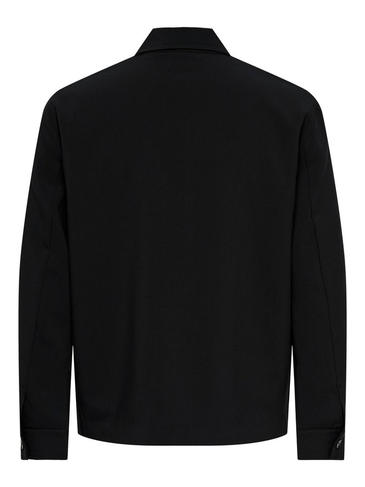 Onswill Reg 0292 Zip Overshirt Frml Noos - Zwart