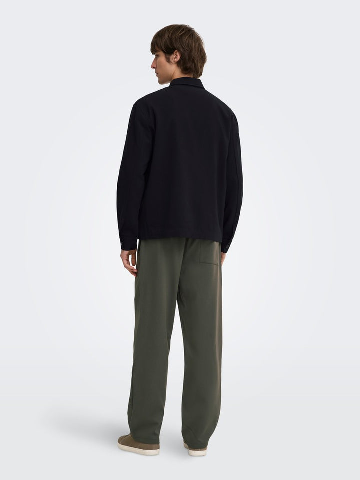 Onswill Reg 0292 Zip Overshirt Frml Noos - Zwart