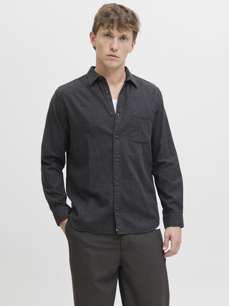 Jjeclassic Melange Shirt L/s Noos - Steel