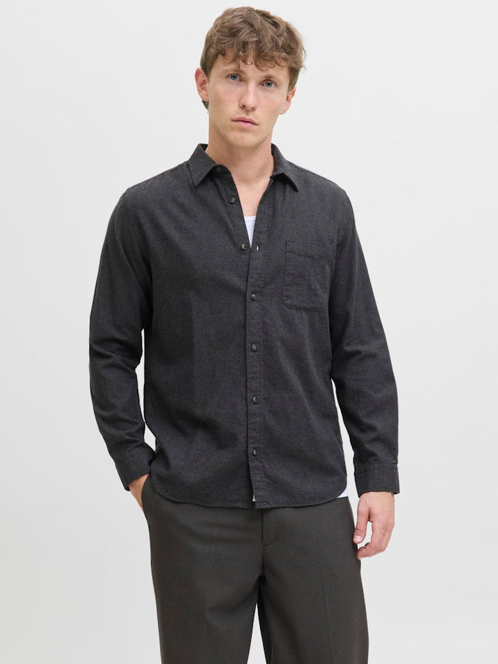 Jjeclassic Melange Shirt L/s Noos - Steel