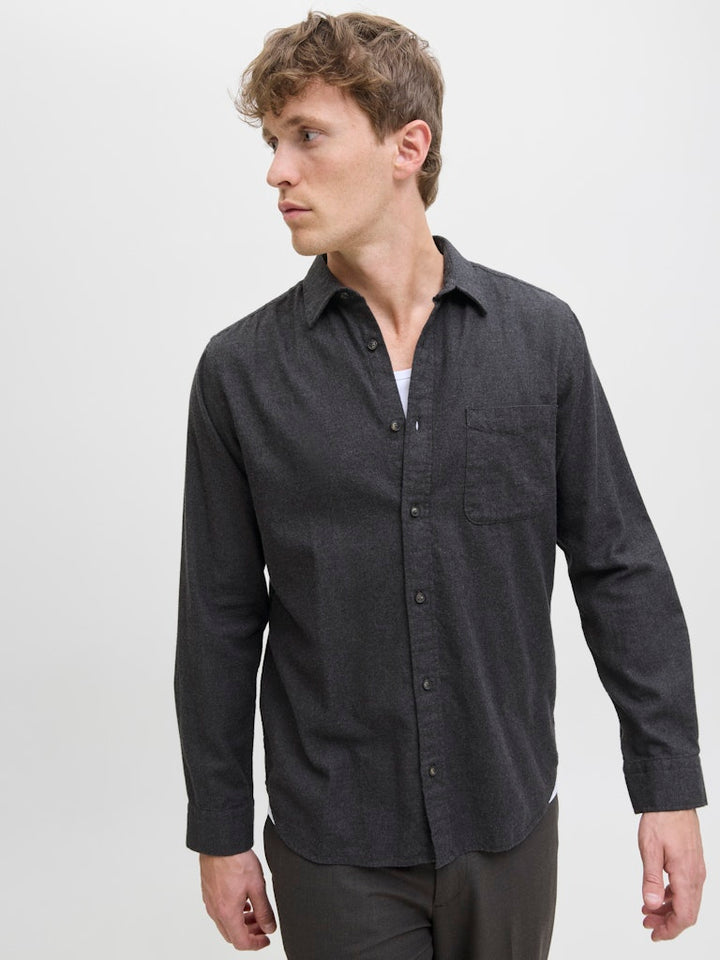 Jjeclassic Melange Shirt L/s Noos - Steel