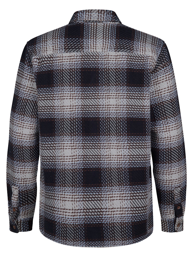 Men Shirt Long Sleeve Check - Grijs Melee