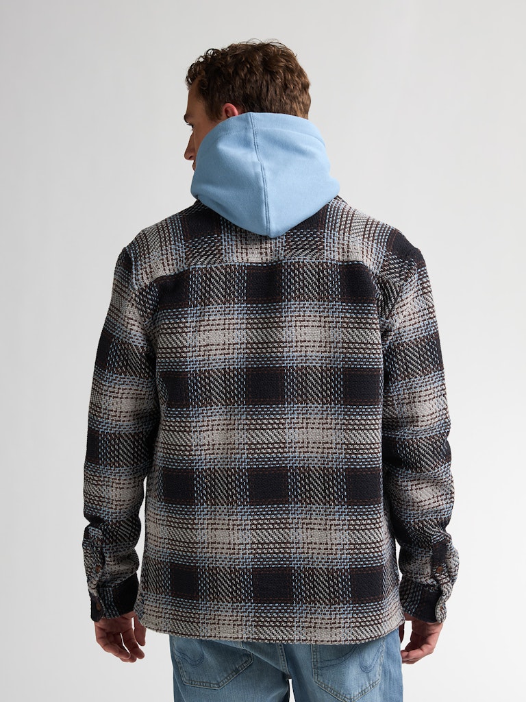 Men Shirt Long Sleeve Check - Grijs Melee