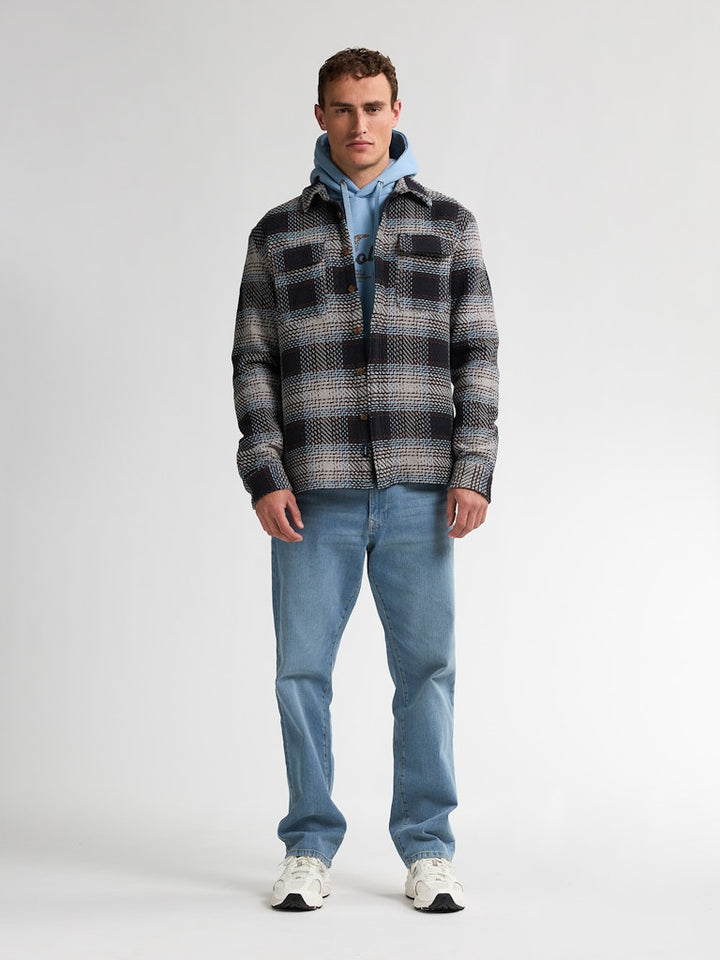 Men Shirt Long Sleeve Check - Grijs Melee