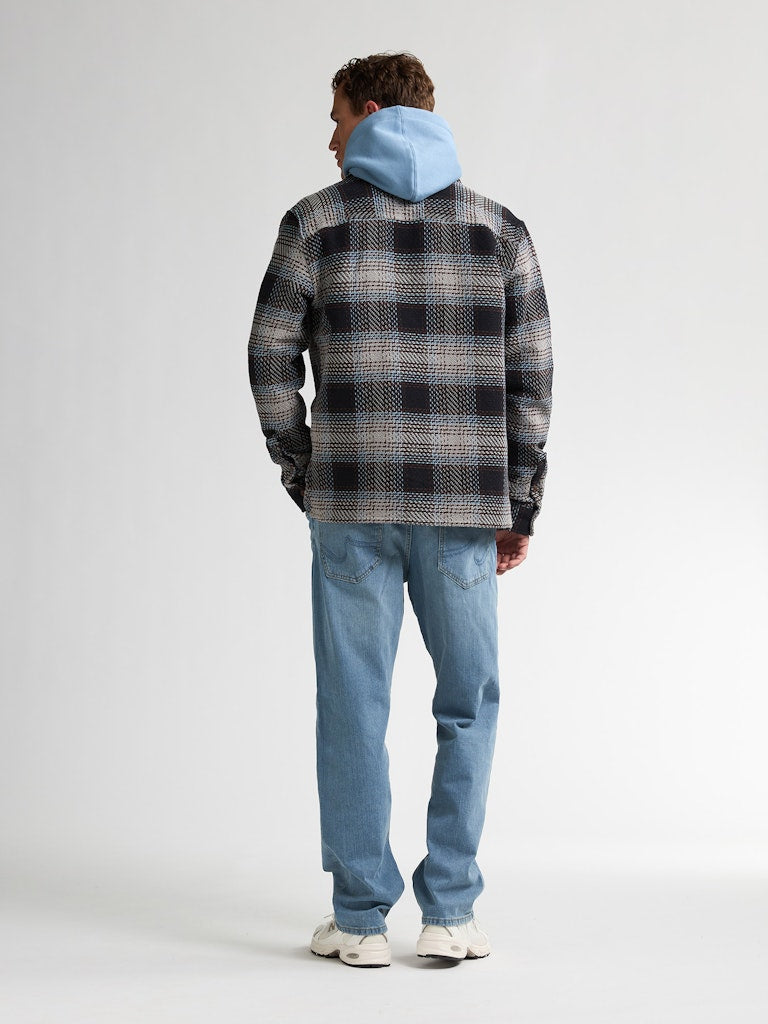 Men Shirt Long Sleeve Check - Grijs Melee