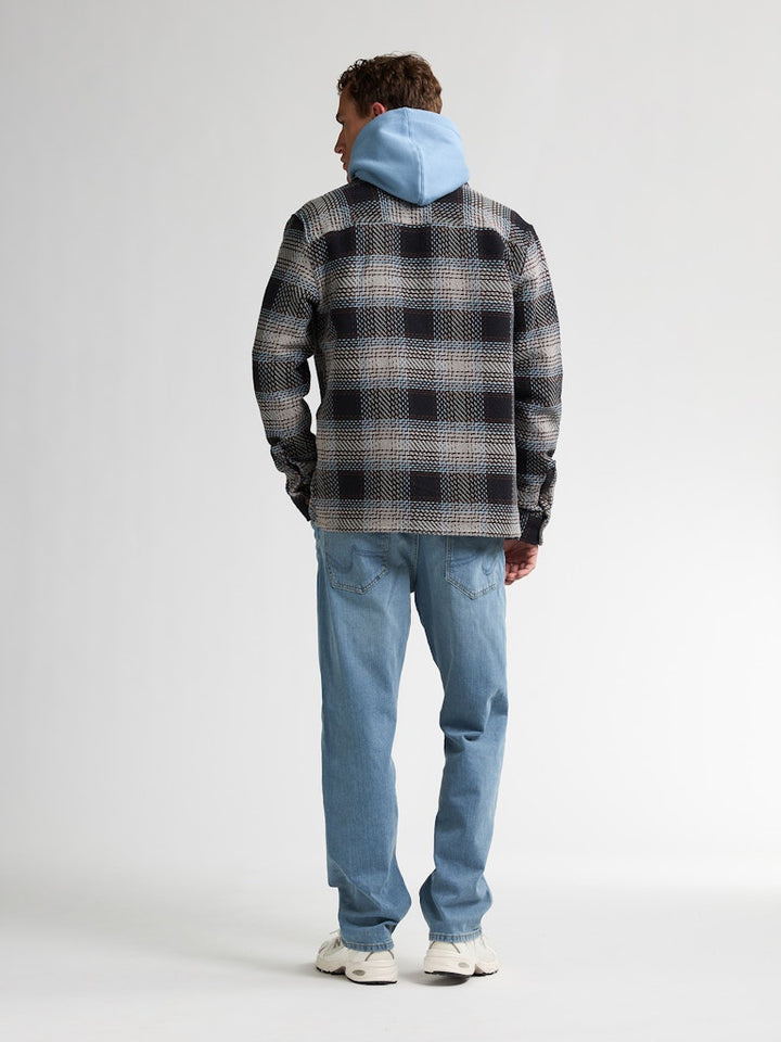 Men Shirt Long Sleeve Check - Grijs Melee