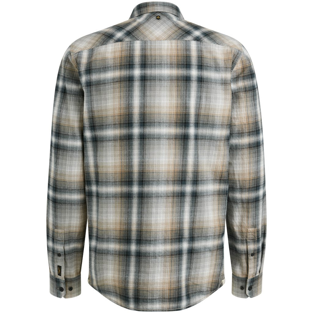 Long Sleeve Shirt Twill Check - Grijs Melee