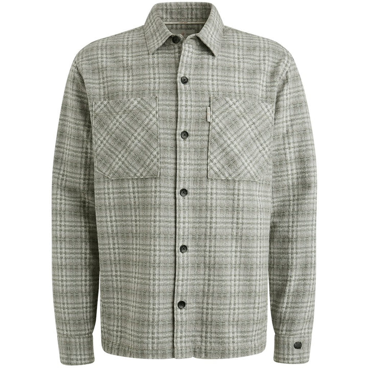 Long Sleeve Shirt Dobby Yarn Dyed - Grijs Dessin