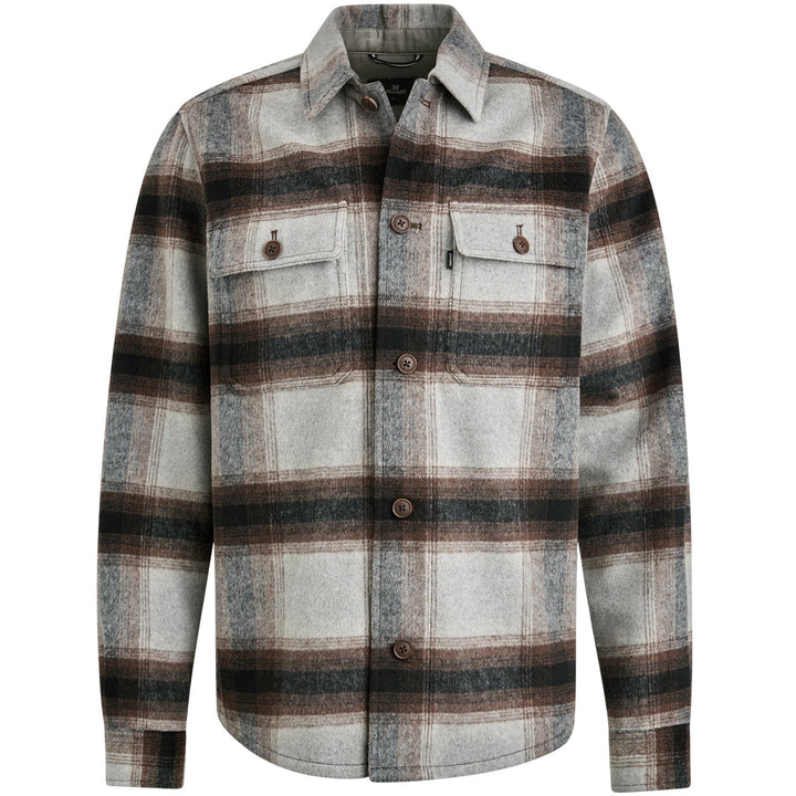 Long Sleeve Shirt Check Brushed Wo - Grijs Dessin