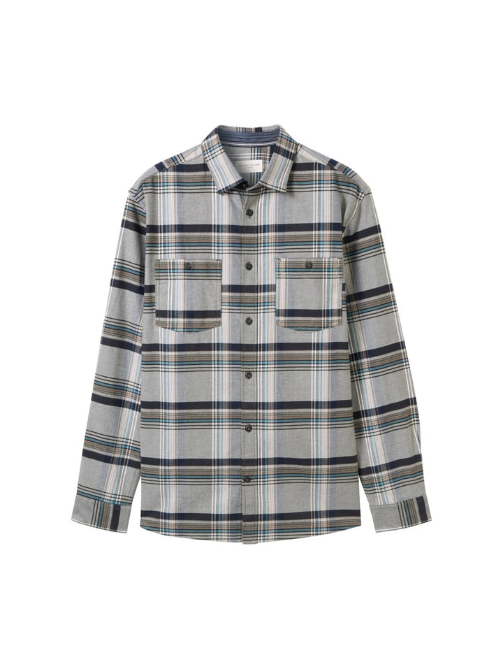 Comfort Check Shirt - Grijs Dessin