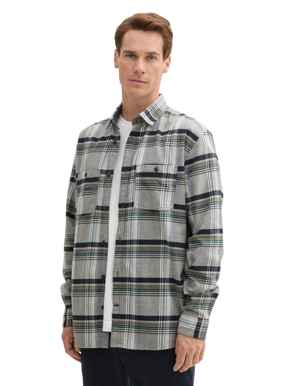 Comfort Check Shirt - Grijs Dessin