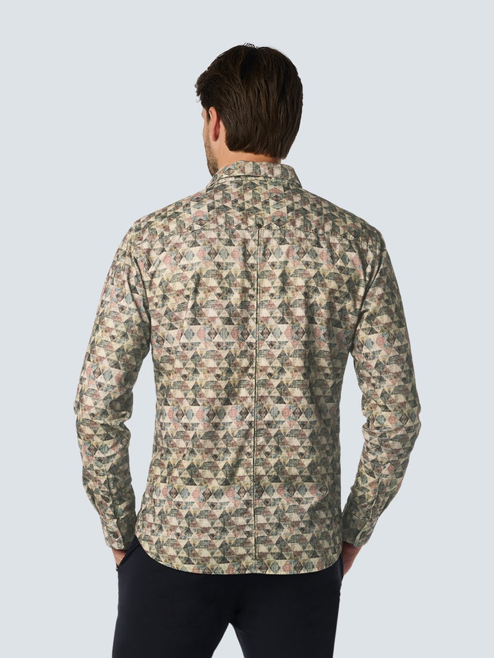 Shirt Strech Allover Printed - Grijs Dessin