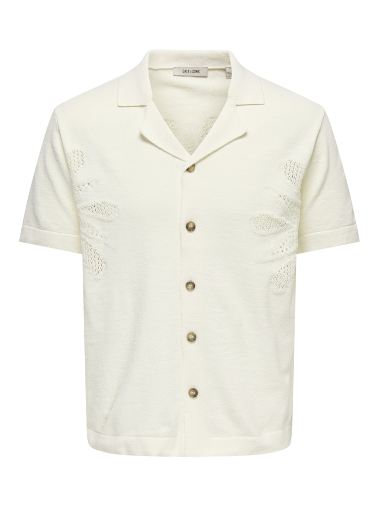 Onsjam Life Reg Ss Shirt Knit - Off-white