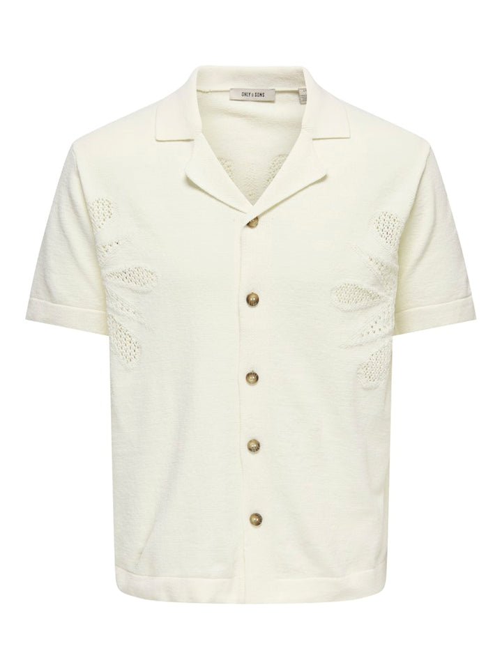 Onsjam Life Reg Ss Shirt Knit - Off-white