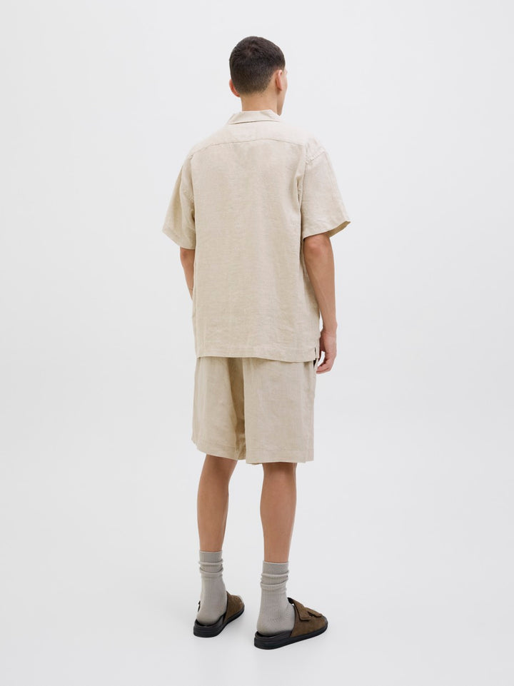 Jprcclawrence Linen Resort S/s Shir - Zand