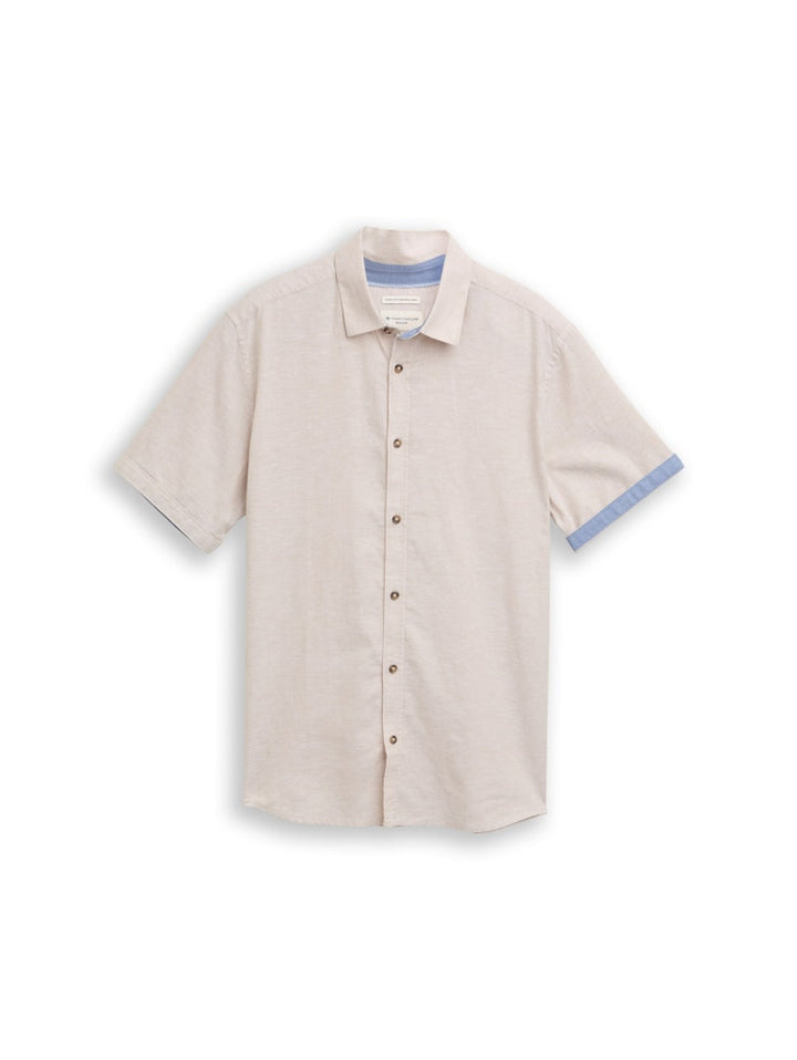 Cotton Linnen Shirt S/s - Beige